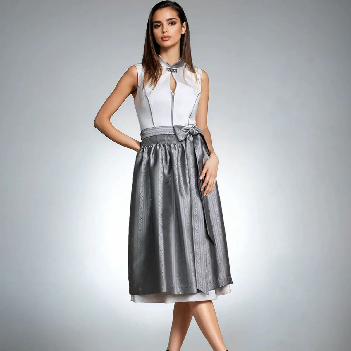 Festliches Dirndl Lochausschnitt für Damen