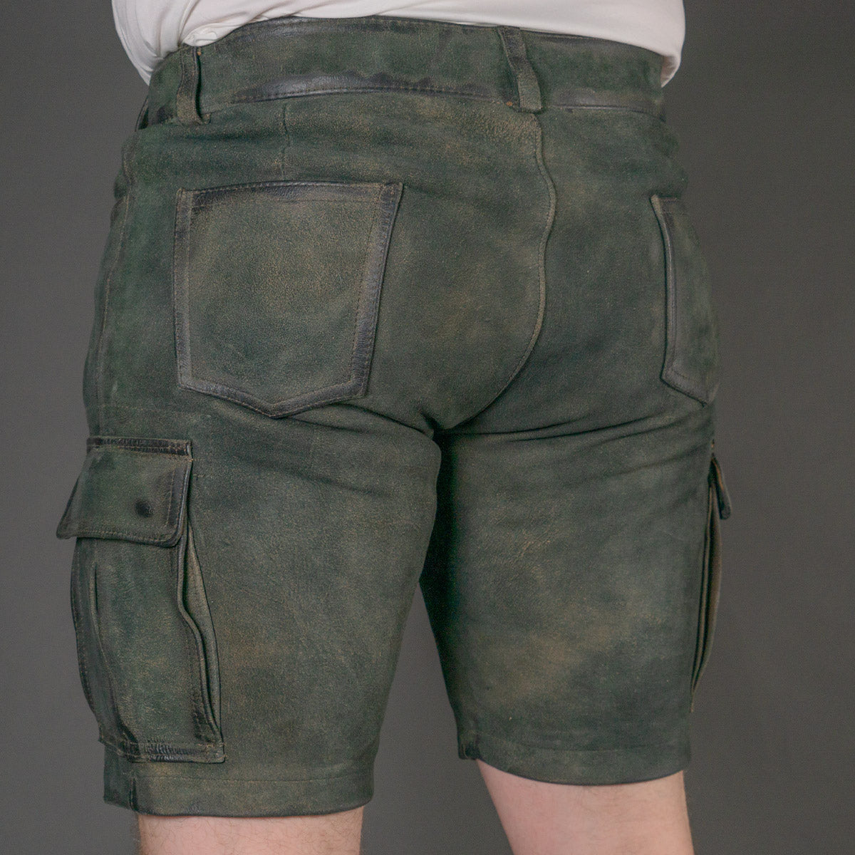 Datschi Trachten Cargo Lederhose Albert Ziegenleder Antik Grey - Datschi Trachten