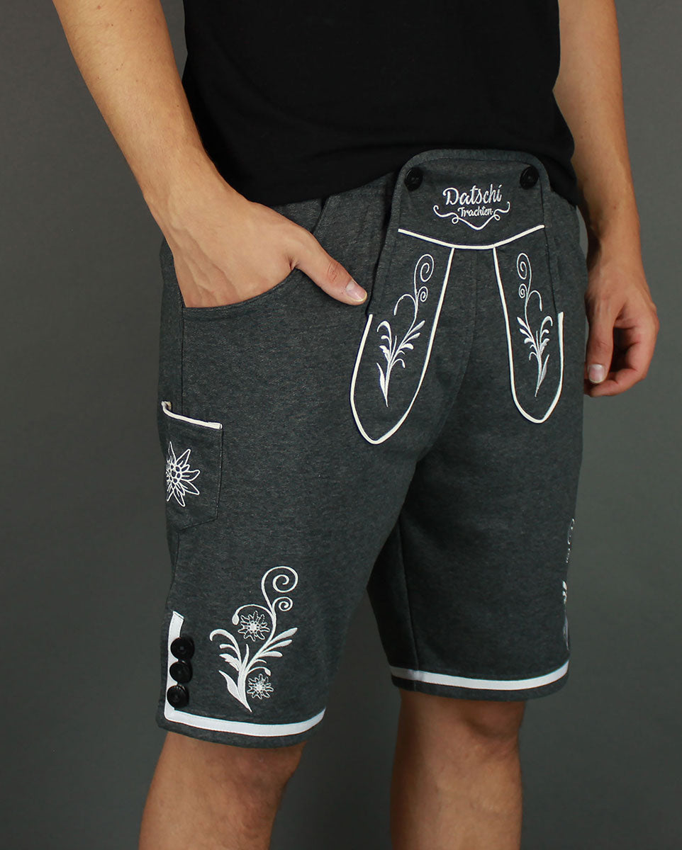 Lederhosen Jogginghose Kurz Dunkelgrau - Datschi Trachten