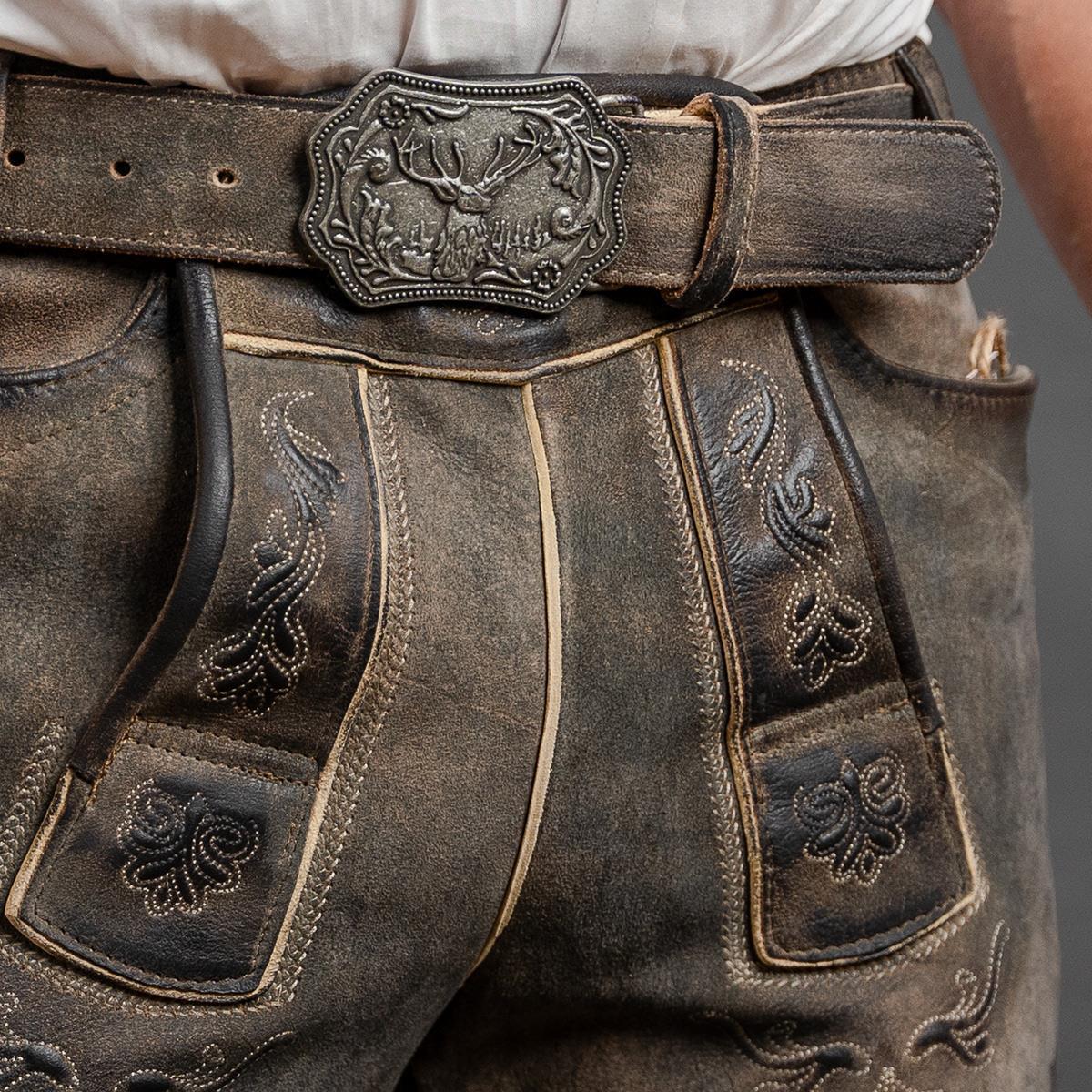 Datschi Trachten Lederhose Herbert Coffee Antik - Datschi Trachten