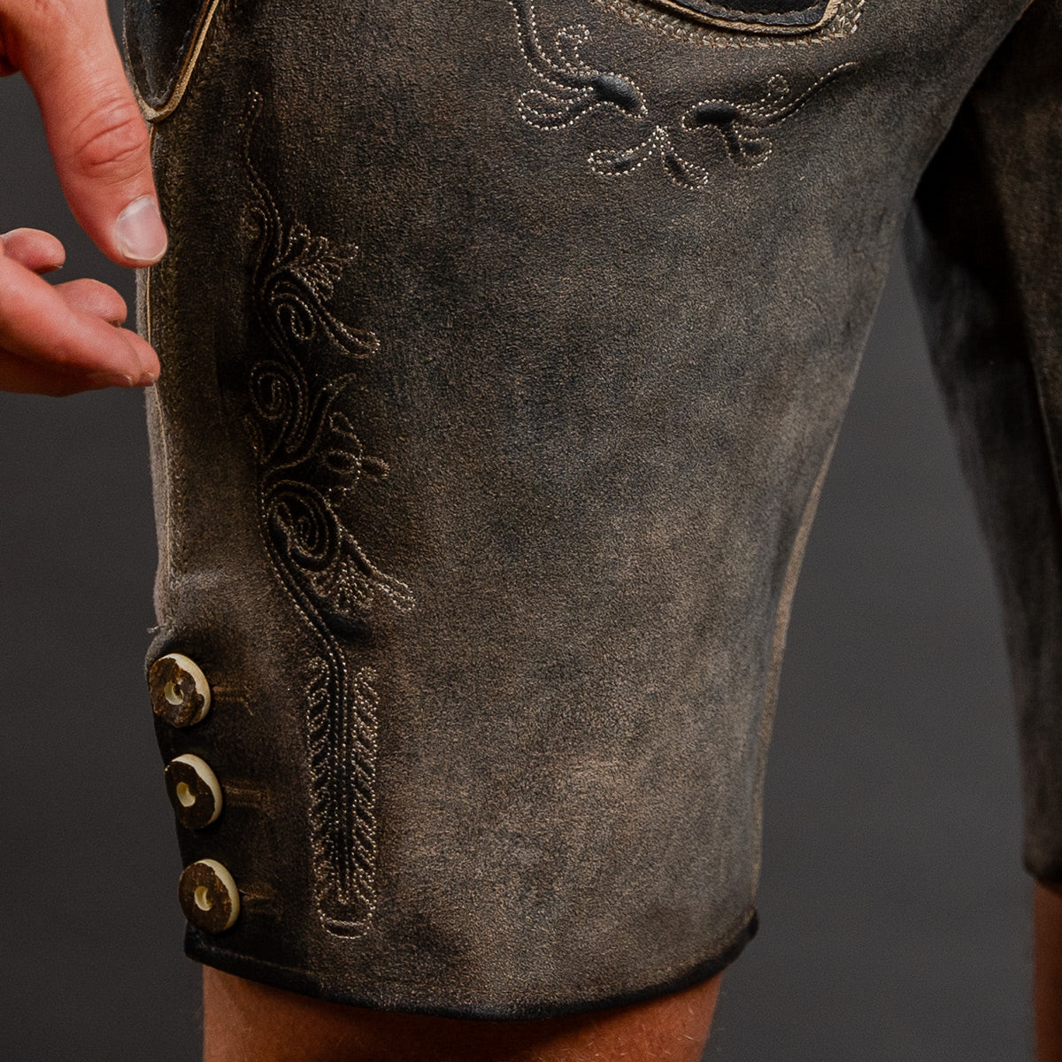 Datschi Trachten Lederhose Herbert Coffee Antik - Datschi Trachten