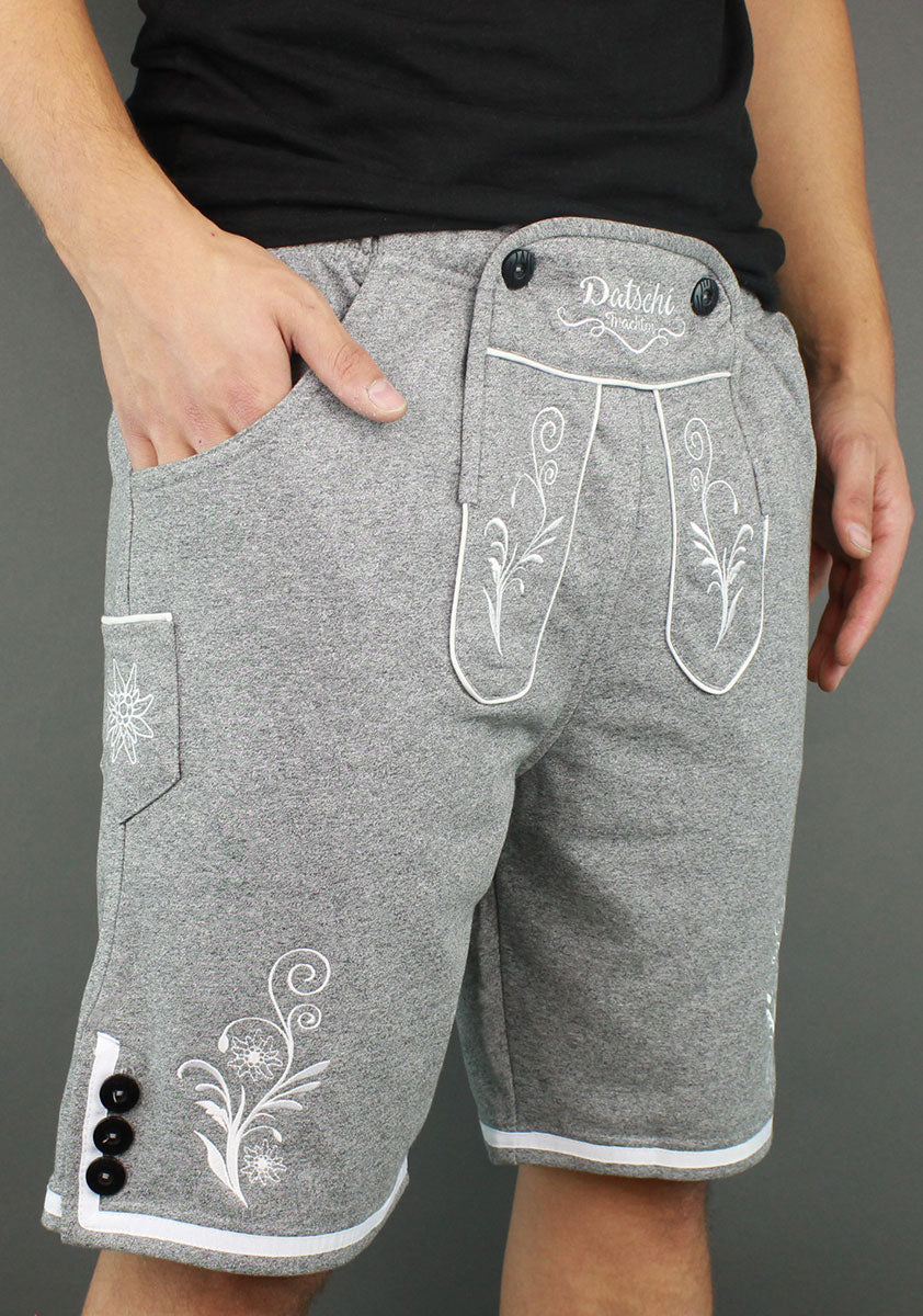 Lederhosen Jogginghose Kurz Grau - Datschi Trachten