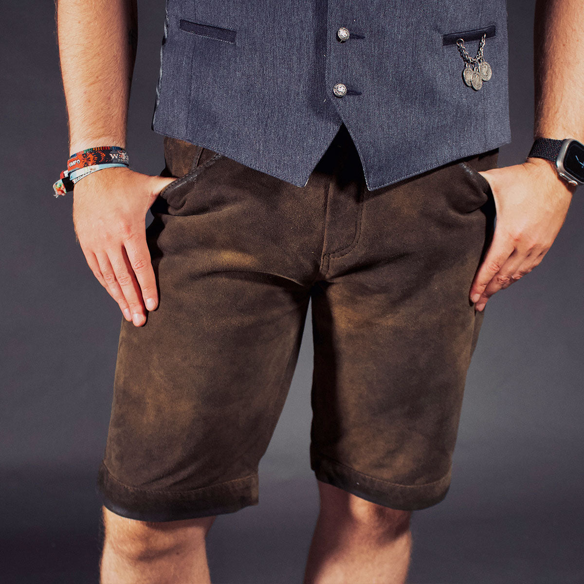 Datschi Trachten Lederhose Ludwig 2 Braun - Datschi Trachten