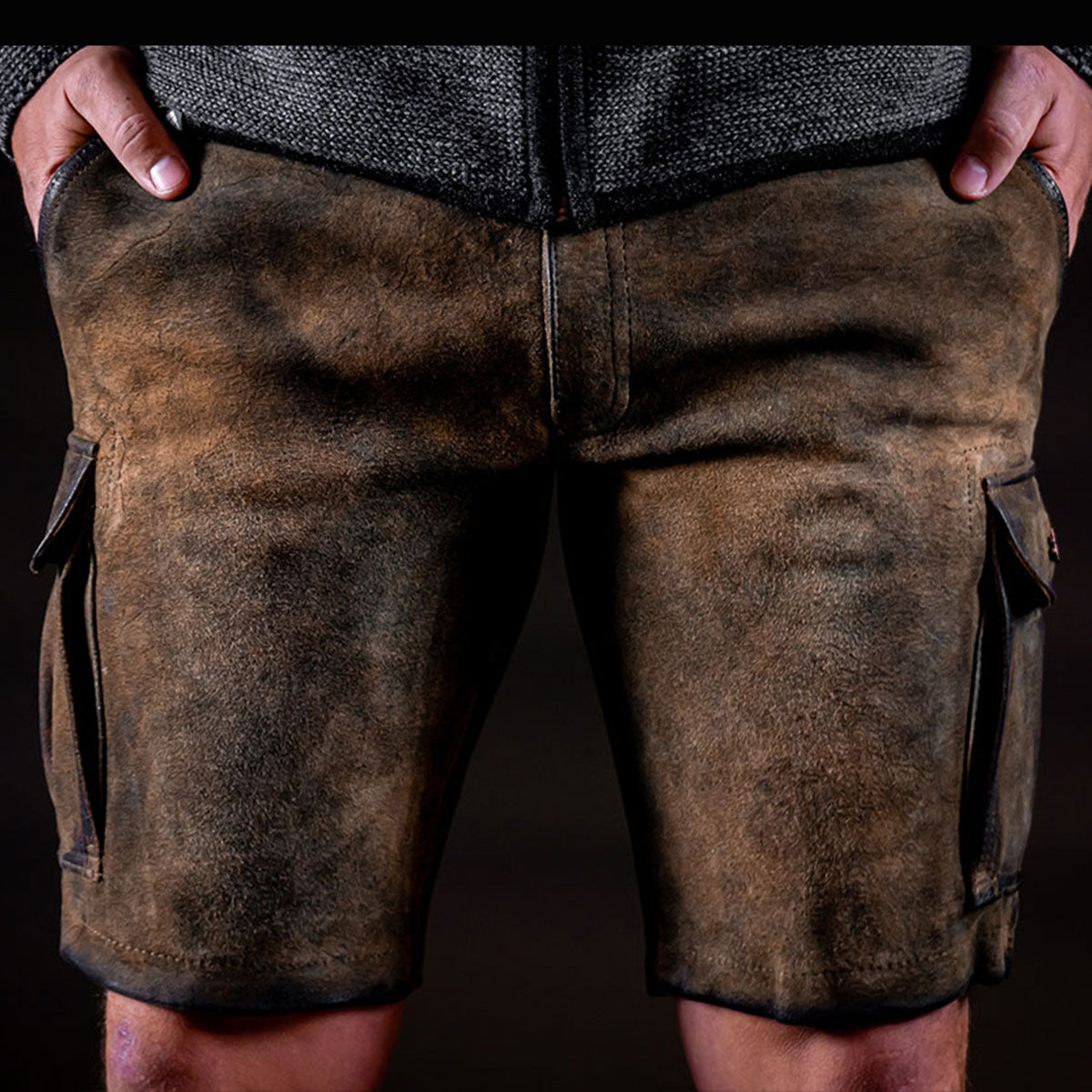 Datschi Trachten Cargo Lederhose Ludwig Ziegenleder - Datschi Trachten