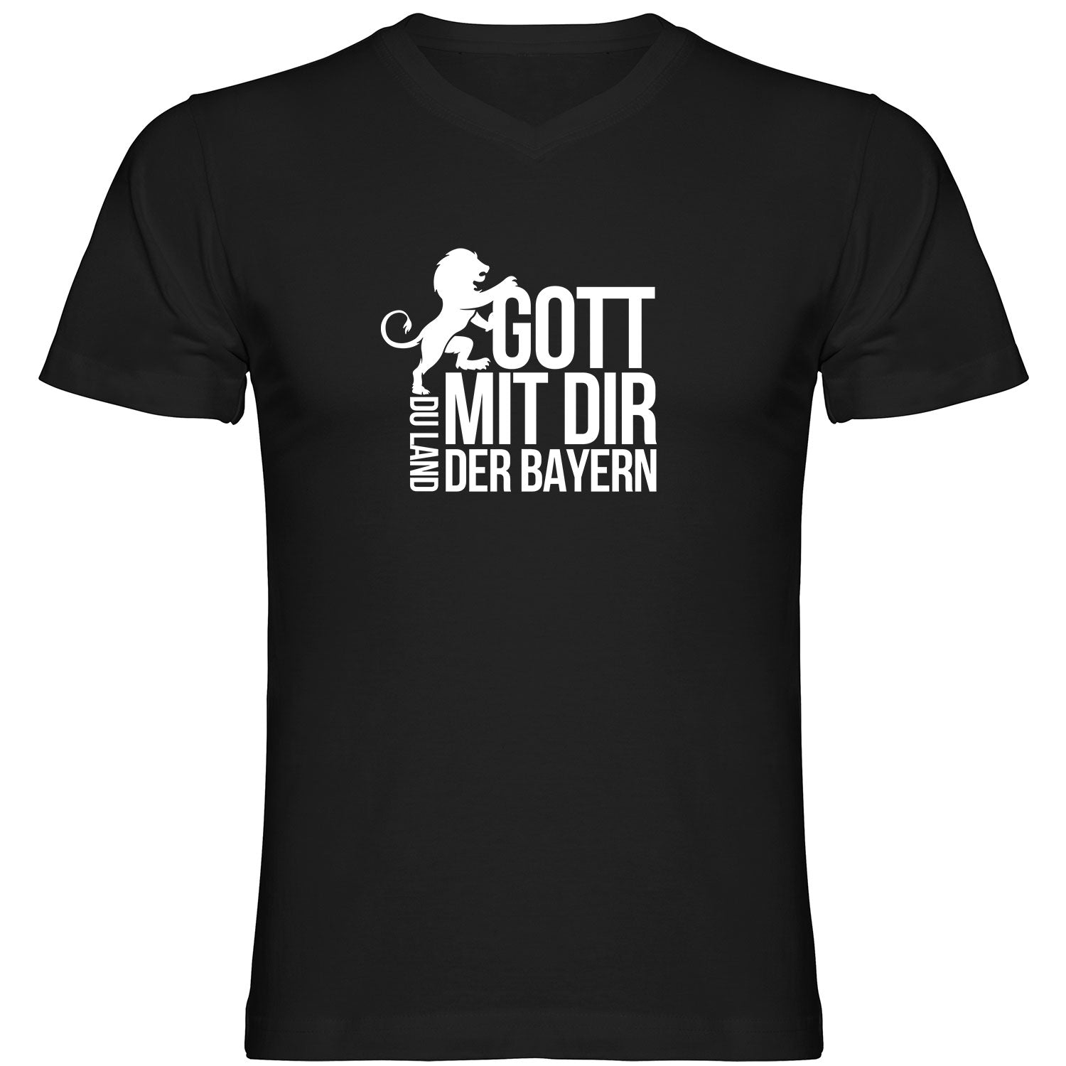 Land der Bayern Tshirt V-Ausschnitt - Datschi Trachten