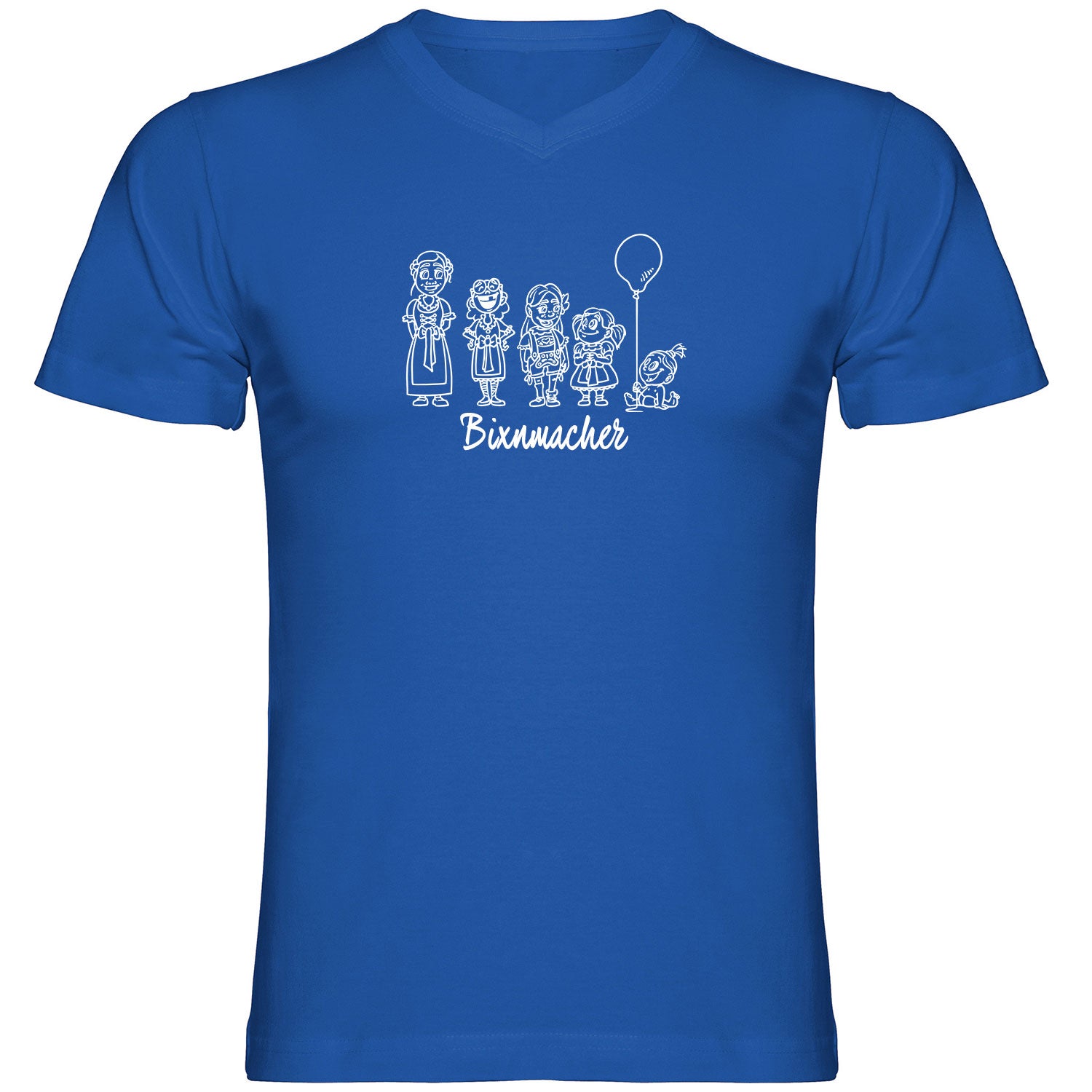 Bixnmacher Herren Tshirt V-Ausschnitt - Datschi Trachten