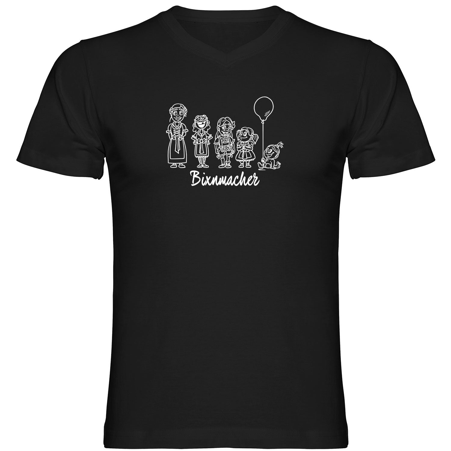 Bixnmacher Herren Tshirt V-Ausschnitt - Datschi Trachten