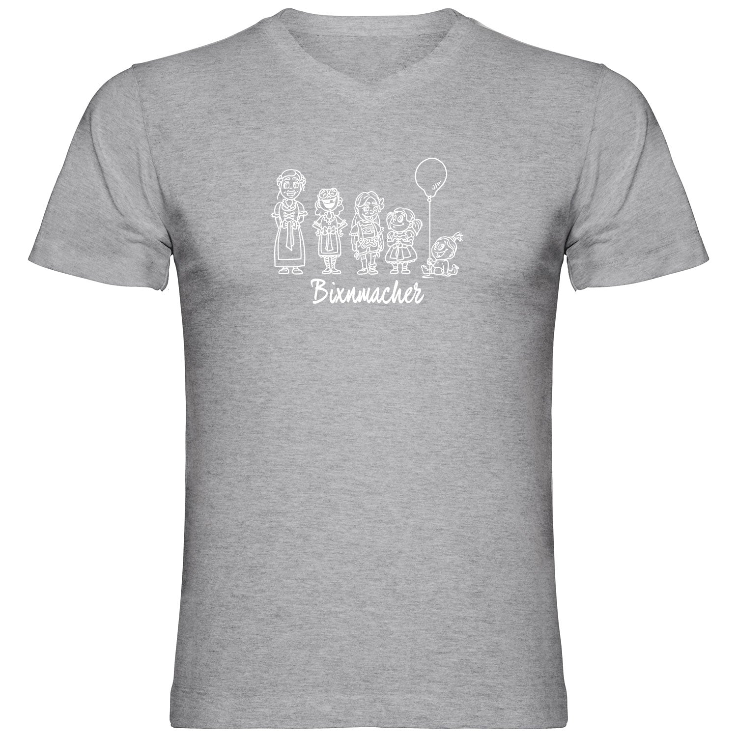 Bixnmacher Herren Tshirt V-Ausschnitt - Datschi Trachten