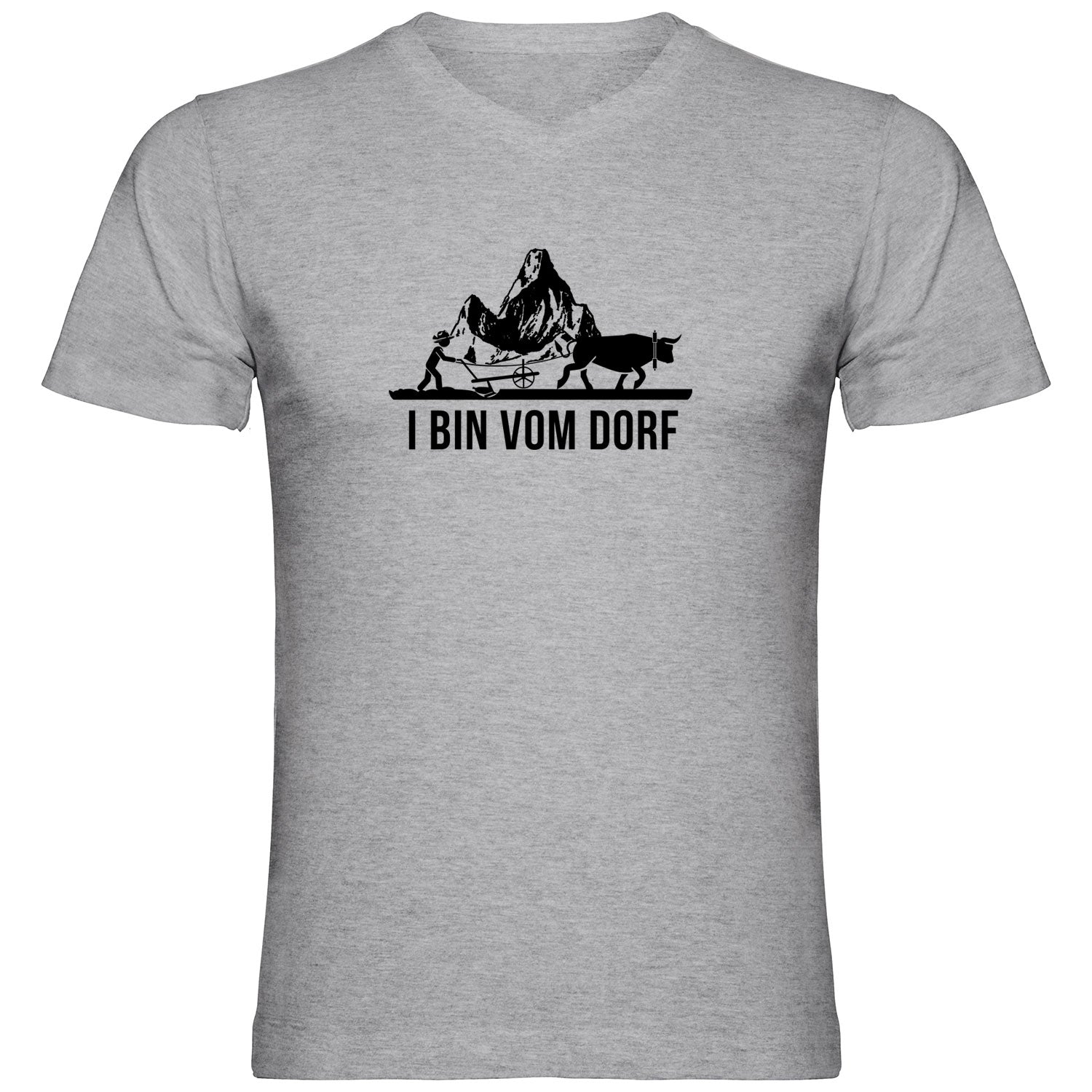 I bin vom Dorf Herren Tshirt V-Ausschnitt - Datschi Trachten