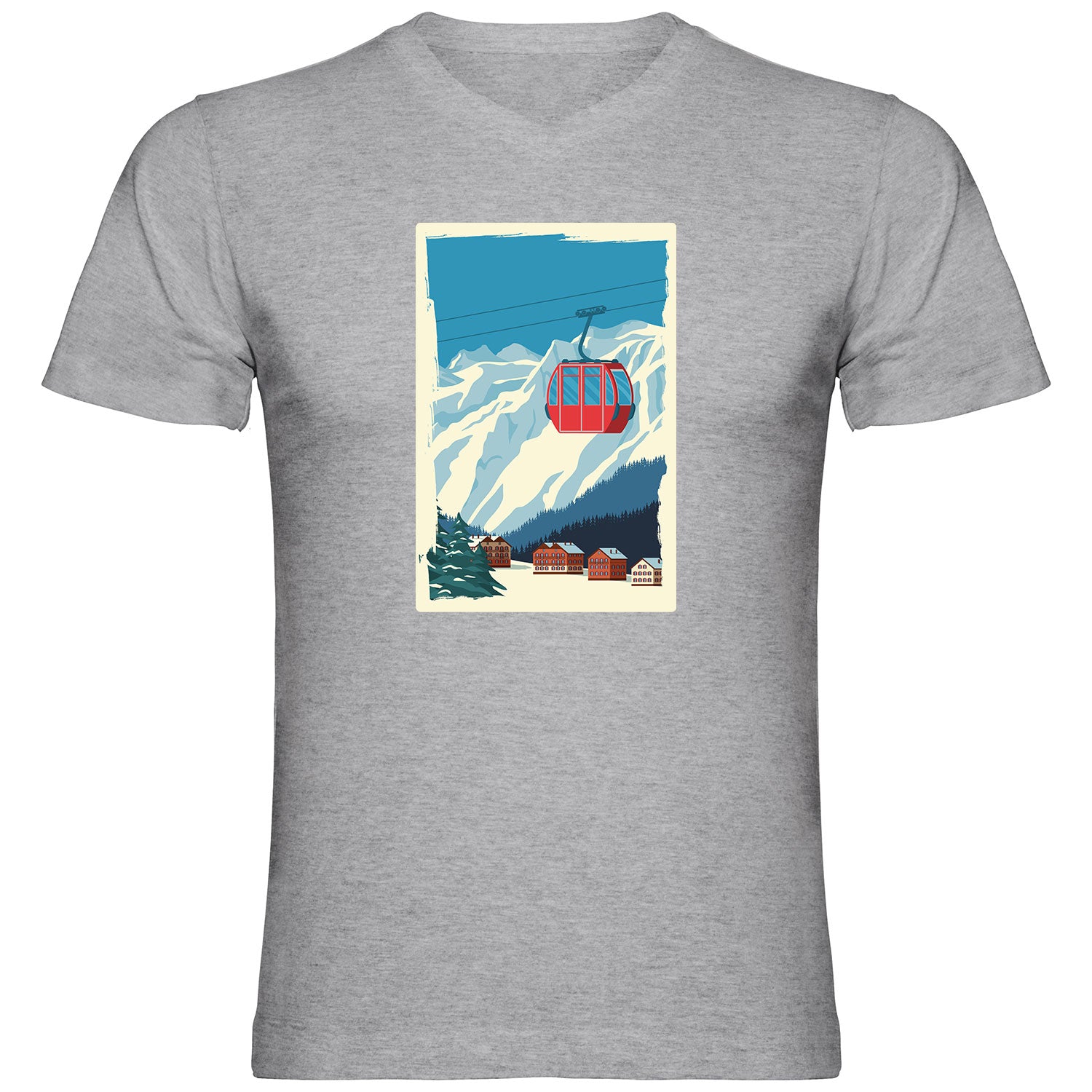 Skifoan Tshirt Herren V-Ausschnitt - Datschi Trachten