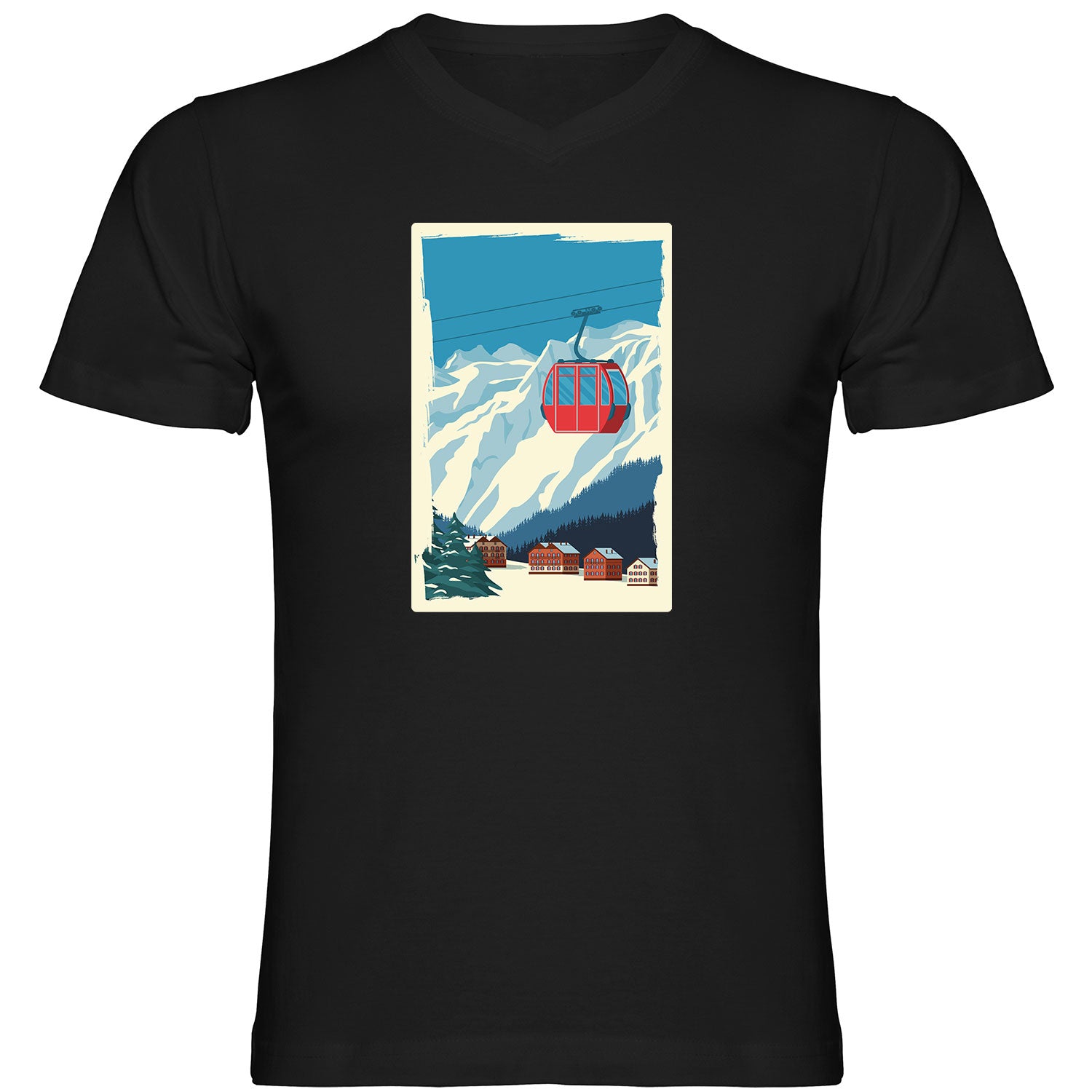 Skifoan Tshirt Herren V-Ausschnitt - Datschi Trachten