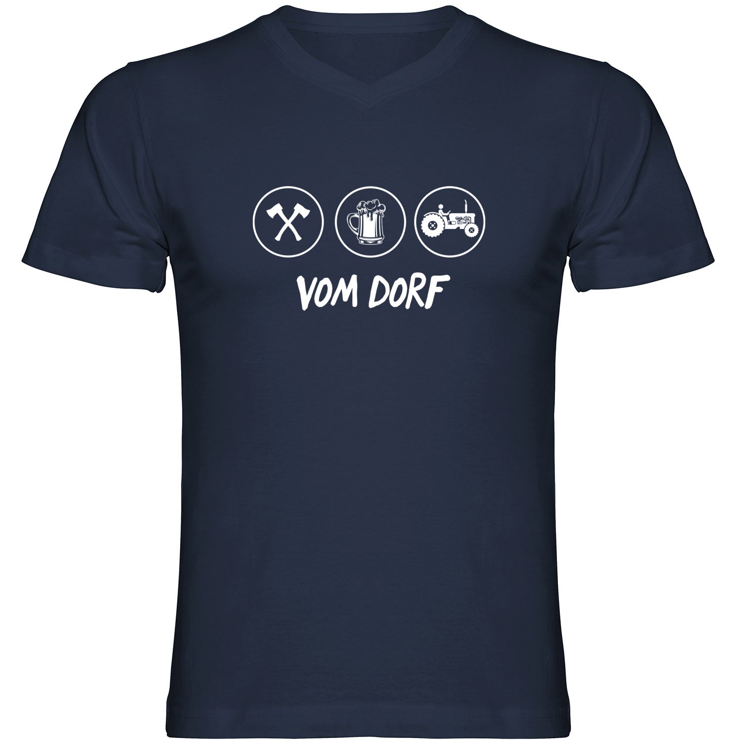 Vom Dorf Tshirt V-Ausschnitt - Datschi Trachten