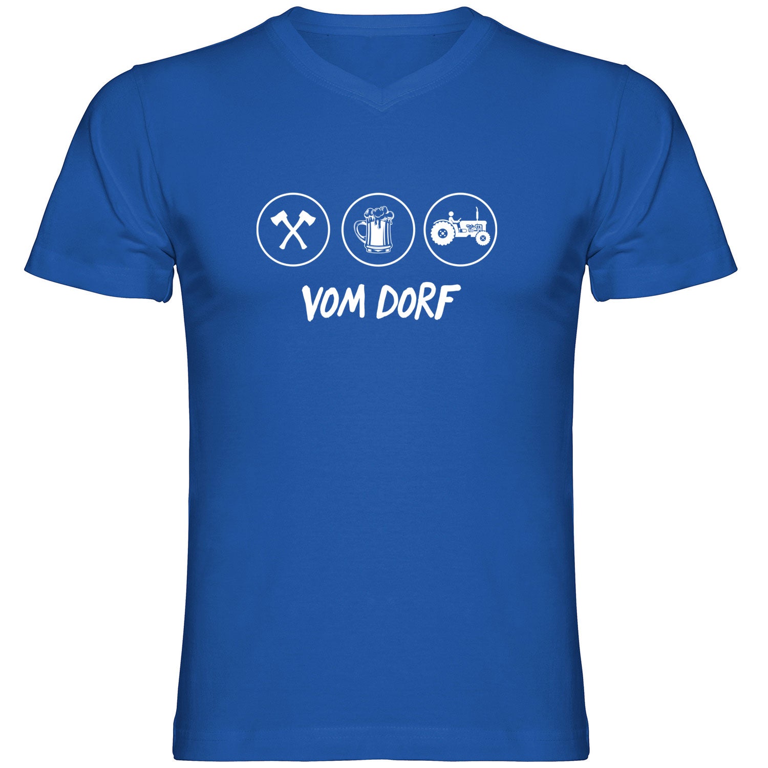 Vom Dorf Tshirt V-Ausschnitt - Datschi Trachten