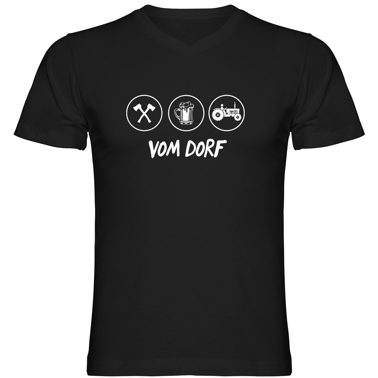 Vom Dorf Tshirt V-Ausschnitt - Datschi Trachten