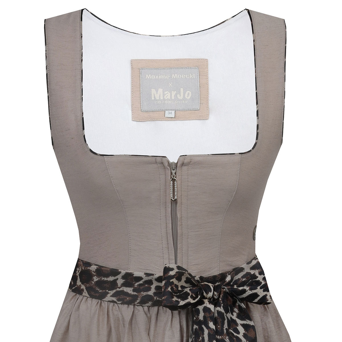 MarJo Dirndl Solea Leo Beige 65cm Kollektion Maxime Möckl - Datschi Trachten