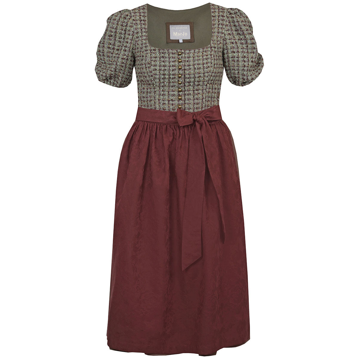 Marjo Dirndl Orchard Olive 75cm Olives Herbstdirndl MarJo x Ms_Wunderbar Vorne