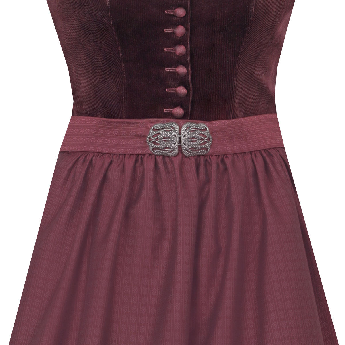 MarJo Dirndl Osterhofen Bordeaux/Weinrot Cord 70cm - Datschi Trachten
