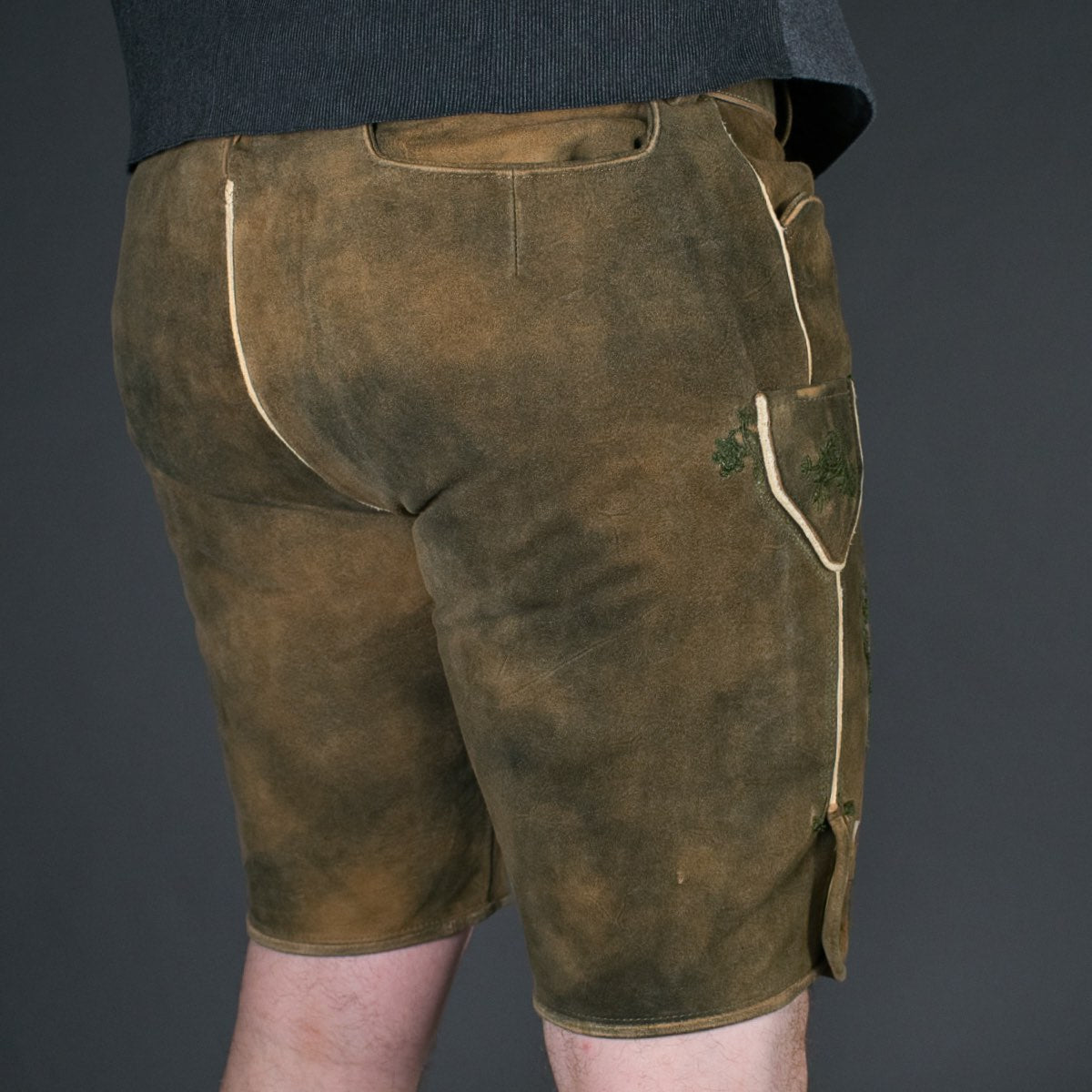 Datschi Trachten Lederhose Simmerl Braun Grün - Datschi Trachten