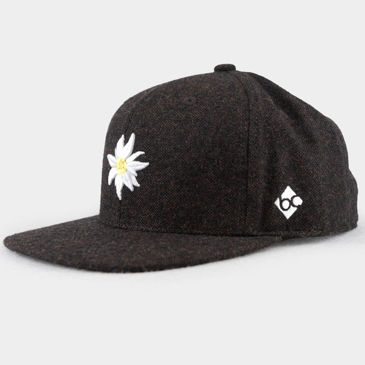 Bavarian Caps Edelweiß Flanell Dunkelbraun - Datschi Trachten