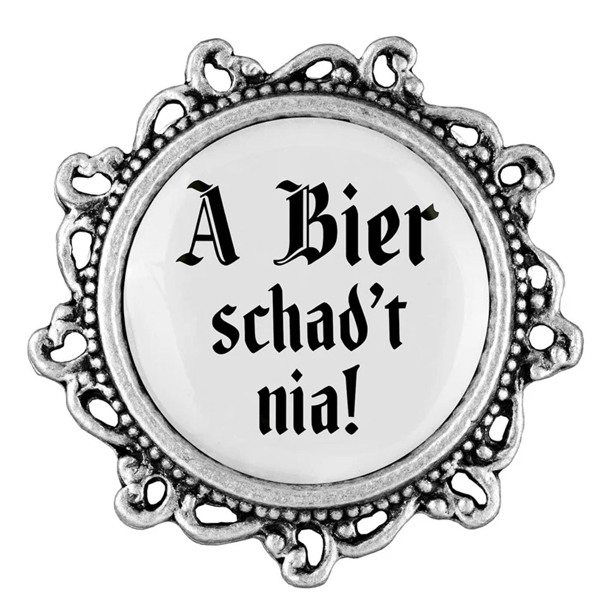 Gaudiknopf Anstecker A Bier schadt nia - Datschi Trachten