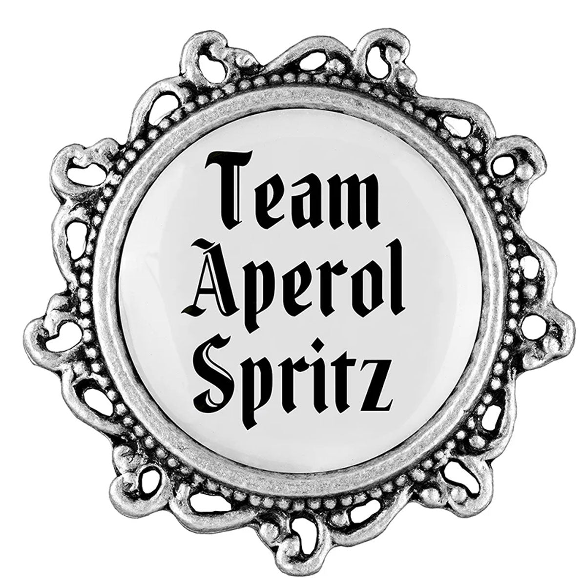 Gaudiknopf Anstecker Team Aperol Spritz - Datschi Trachten