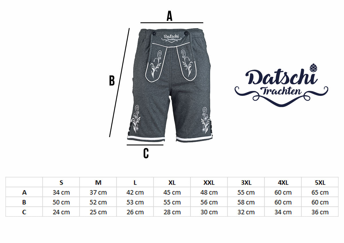 Lederhosen Jogginghose Kurz Braun - Datschi Trachten
