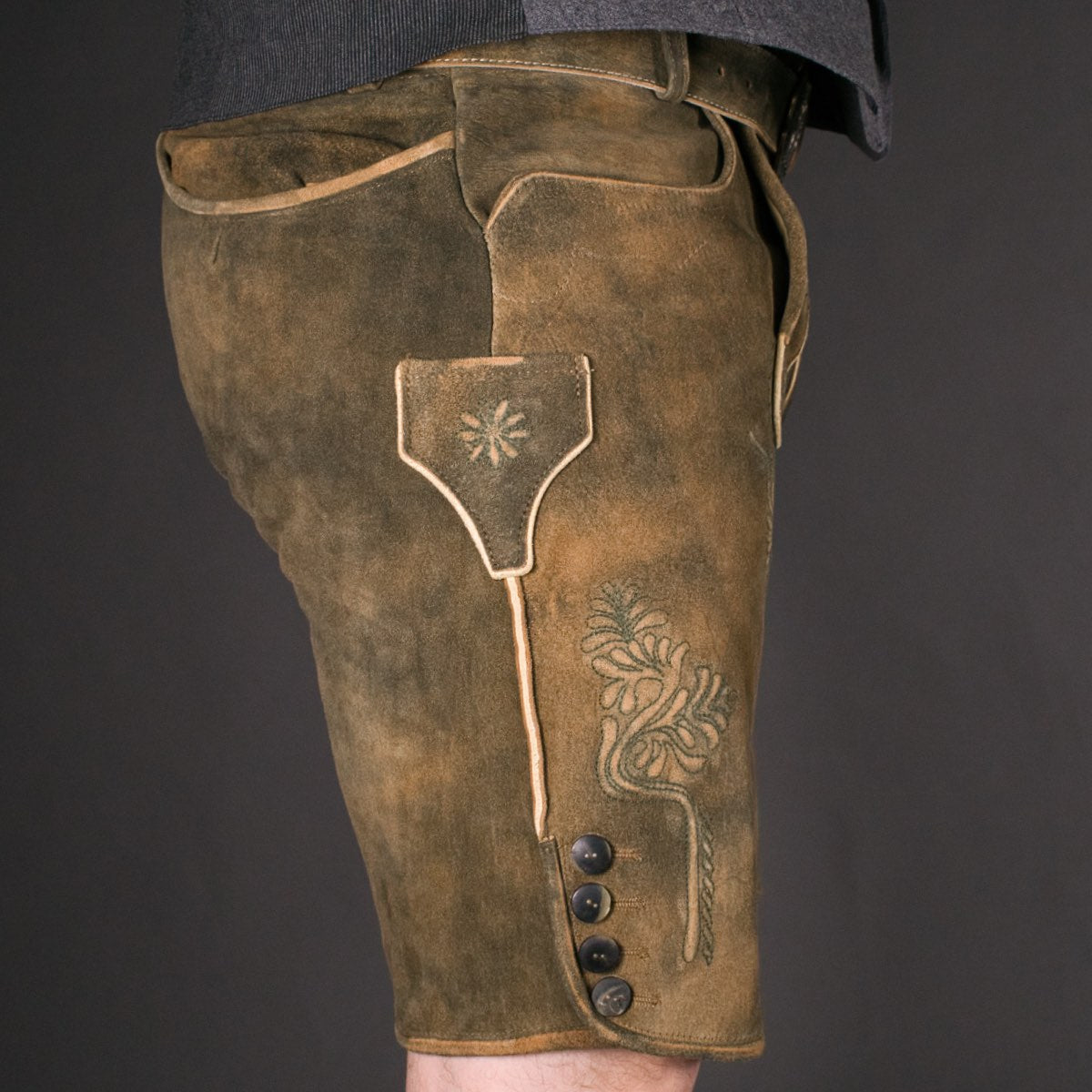 Datschi Trachten Lederhose Matthias Braun Grün - Datschi Trachten