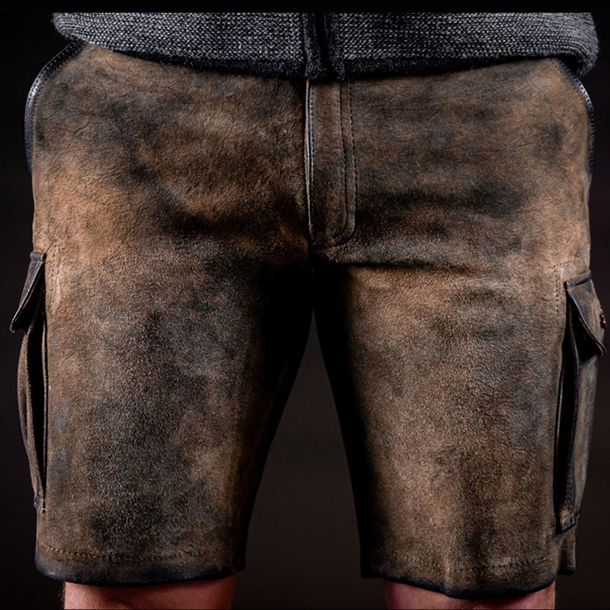 Datschi Trachten Cargo Lederhose Ludwig Ziegenleder - Datschi Trachten