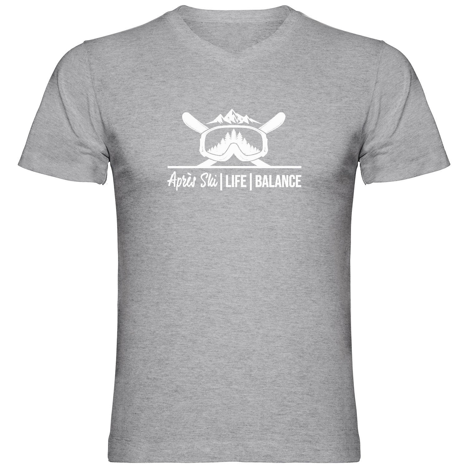 Apres Ski Life Balance Tshirt Herren V-Ausschnitt - Datschi Trachten