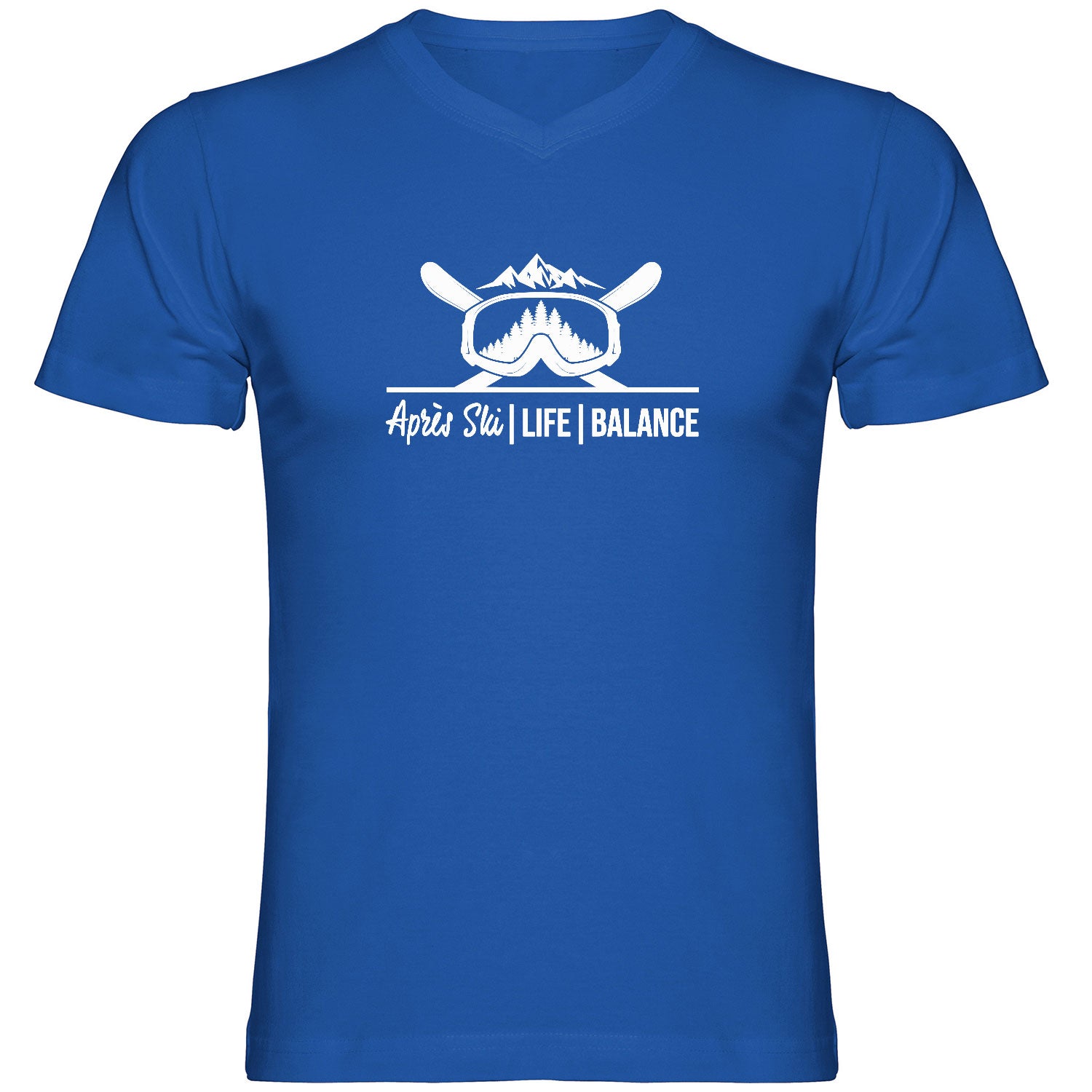 Apres Ski Life Balance Tshirt Herren V-Ausschnitt - Datschi Trachten