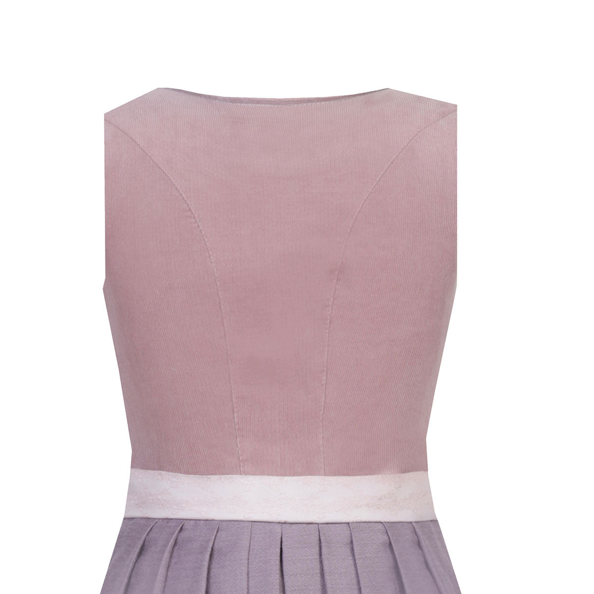 MarJo Dirndl Marilena Rosa/Puder Cord 70cm Mieder Muster: Einfarbig,  Cord Rock Muster: Ornamente,  Gitter Schürzen Muster: Blumen,  Gestreift Ausschnitt: Gerader Ausschnitt,  Balkonett Ausschnitt
