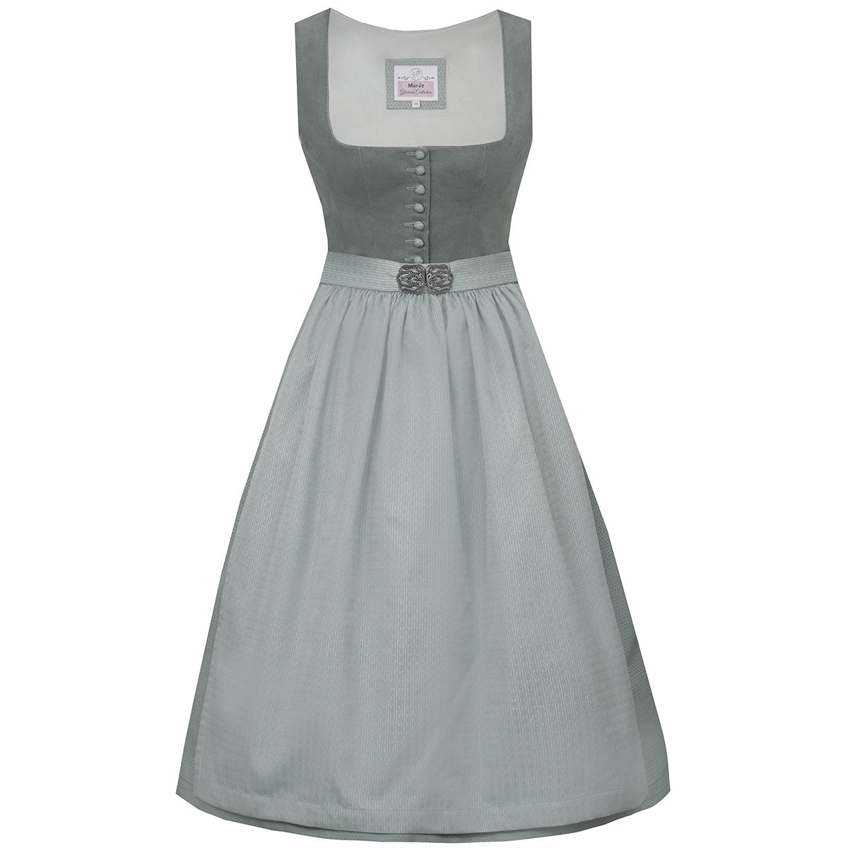 MarJo Dirndl Osterhofen Salbei/Grün Cord 70cm - Datschi Trachten