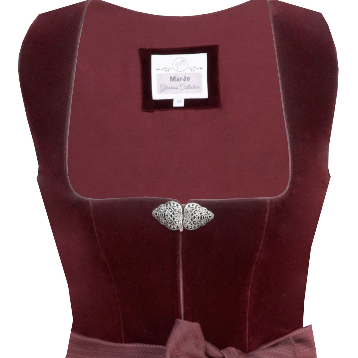 MarJo Dirndl Susi Rot Samtdirndl 75cm - Datschi Trachten