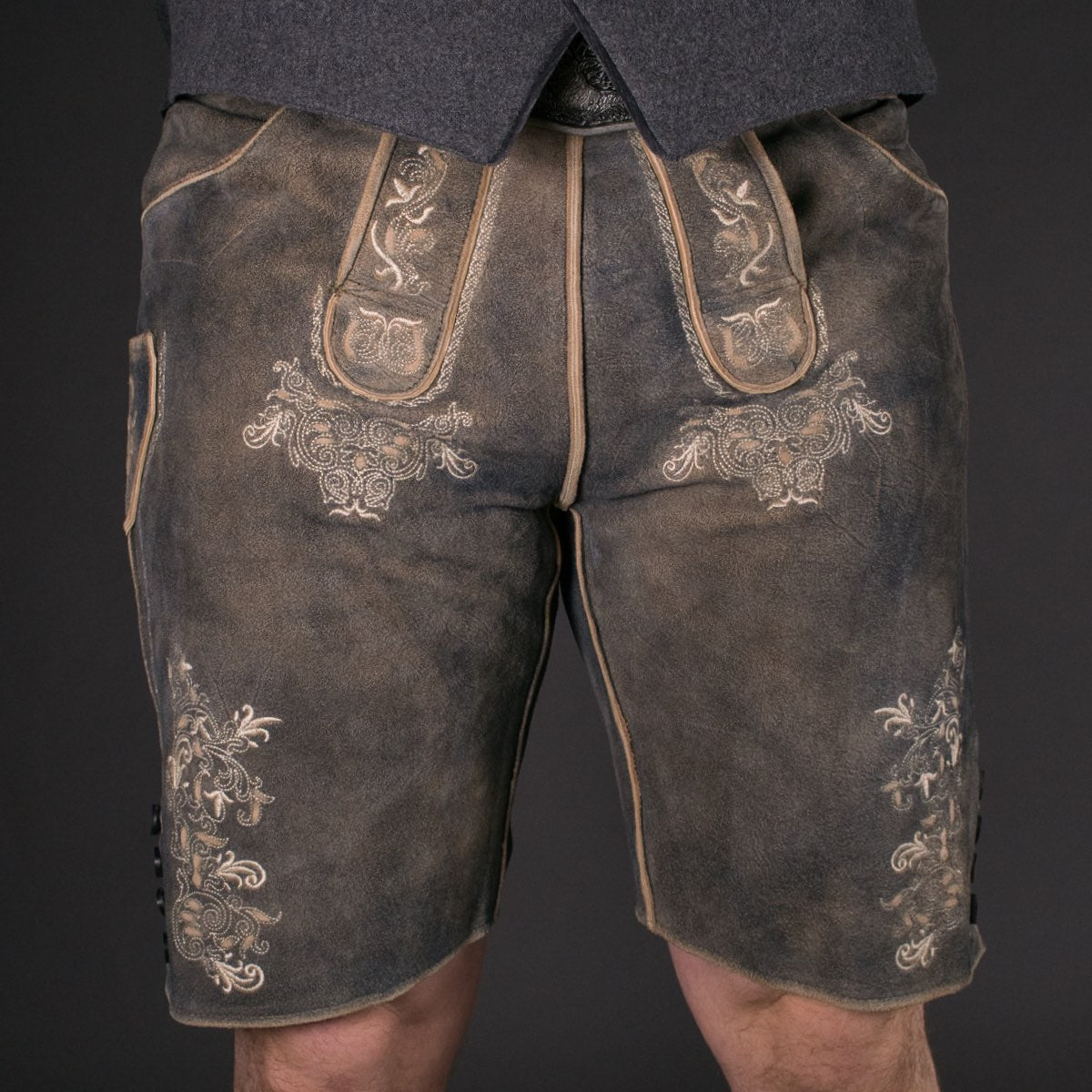 Datschi Trachten Lederhose Vitus Grau - Datschi Trachten
